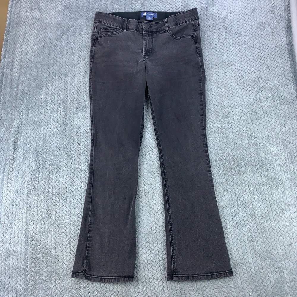 Democracy "Ab"solution Itty Bitty Bootcut Jeans Size 12 Dark Wash Stretch 34x30